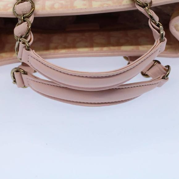 CHRISTIAN DIOR Trotter Canvas Hand Bag PVC Leather Pink 09-BO-0076 Auth yk8952 - Picture 7 of 16